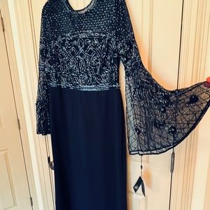 COPY - Adriana Papell beaded floor length gown, size 16